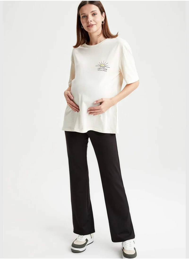 DeFacto Oversized Short Sleeve Maternity T-Shirt