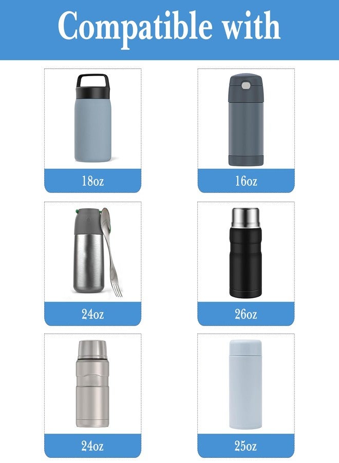 Linkidea Thermal Jar Carry Bag, Insulated Lunch Bag with Shoulder Strap, Suitable for Office Work, Outdoor Picnics, Compatible with THERMOS 24 oz, Serlium, Bidakid, Blockhutte (Black) - Image 4