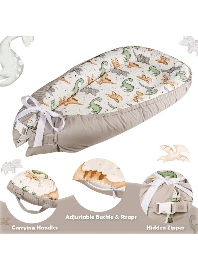 غطاء كرسي استرخاء للأطفال من هوياكس، 100% قطن، قابل للعكس، بنقشة ديناصور، متوافق مع معظم كراسي الاسترخاء - Image 3