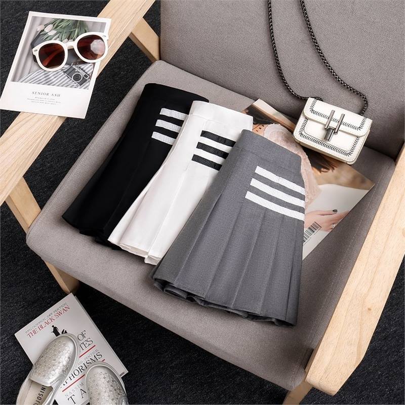 Tb Pleated Skirt Girls College Style Jk Slim Skirt All-Match Short Skirt Anti-Light Suit Skirt Pants - Image 3