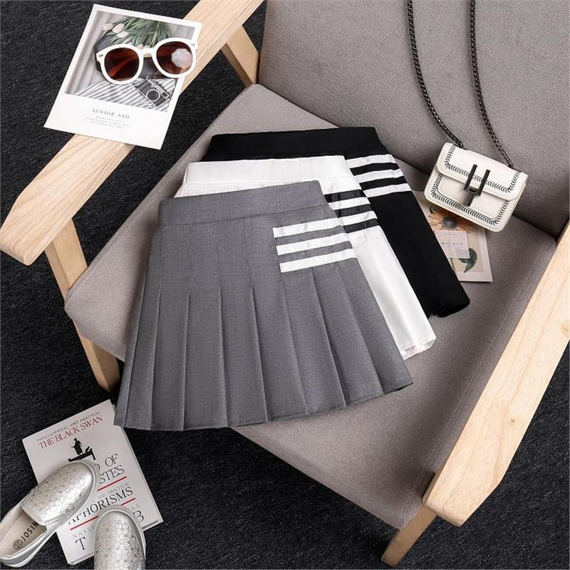 Tb Pleated Skirt Girls College Style Jk Slim Skirt All-Match Short Skirt Anti-Light Suit Skirt Pants - Image 2