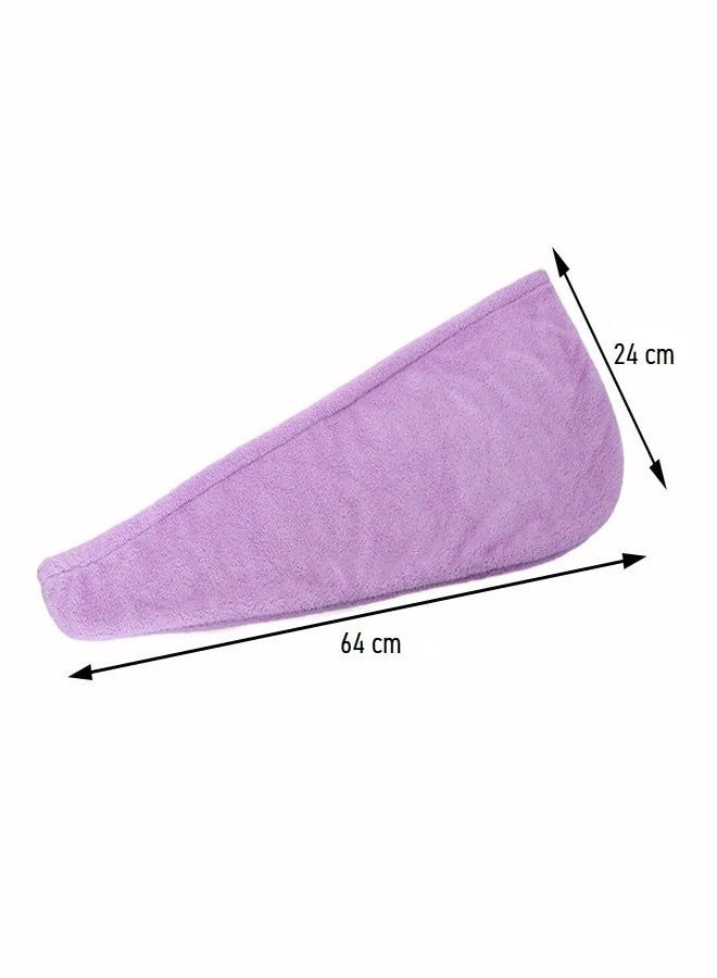 Giffy® 500 GSM Soft Microfiber Towels Shower Cap Bath Hats for Women Dry Hair Cap Quick Drying Turban Head Girl Towel, (L, 1) - Image 2