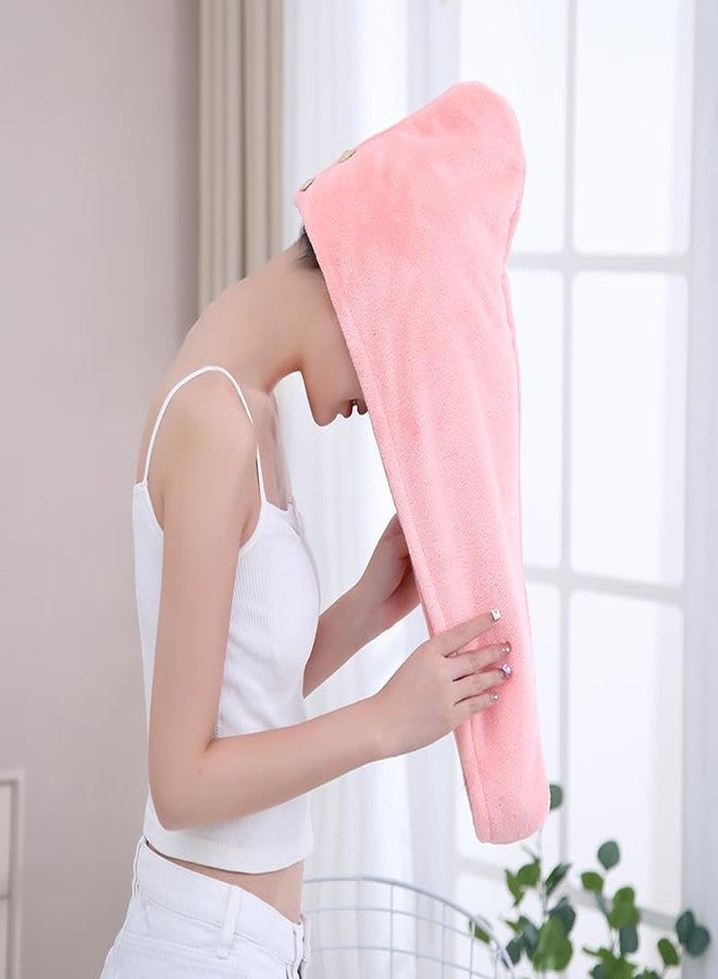 Giffy® 500 GSM Soft Microfiber Towels Shower Cap Bath Hats for Women Dry Hair Cap Quick Drying Turban Head Girl Towel, (L, 1) - Image 3