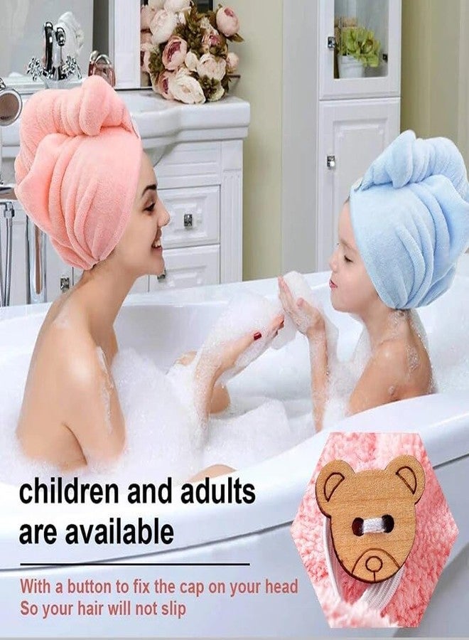 Giffy® 500 GSM Soft Microfiber Towels Shower Cap Bath Hats for Women Dry Hair Cap Quick Drying Turban Head Girl Towel, (L, 1) - Image 4