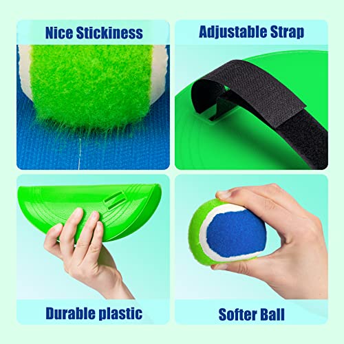EVERICH TOY Toss and Catch Ball Set Paddle Ball Outdoor Games for Kids Toys Christmas Family Games Beach Pool Camping Yard Game Outside Toys Gifts for Boys Girls 3 4 5 6 7 8 9 10 11 12 Years Old - Image 5