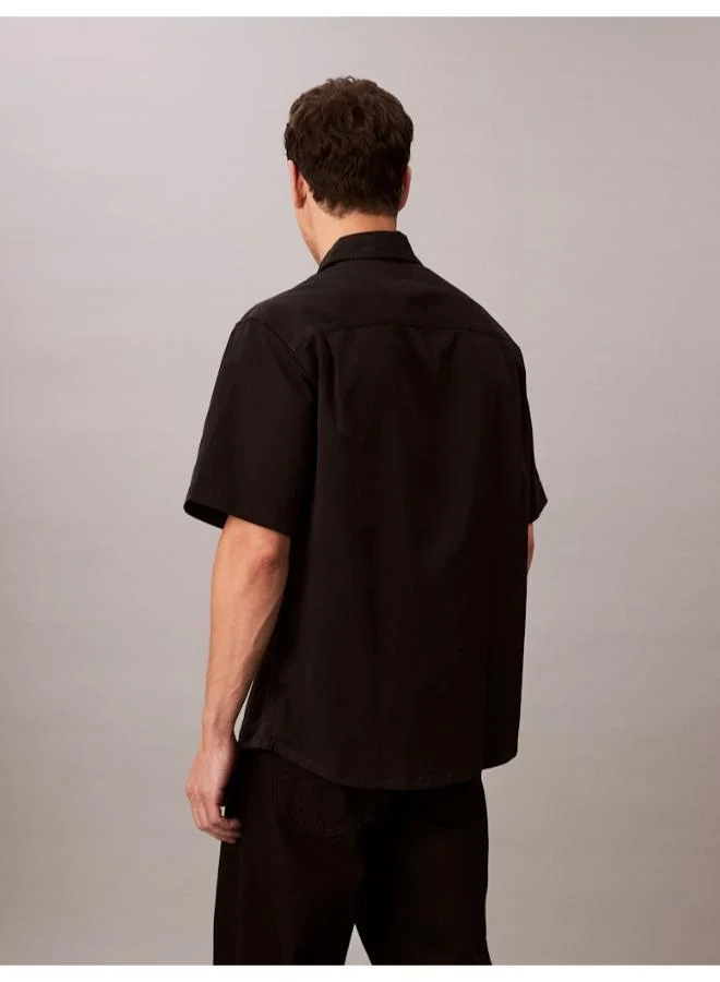Calvin Klein Jeans Relaxed Stretch Cotton Utility Shirt