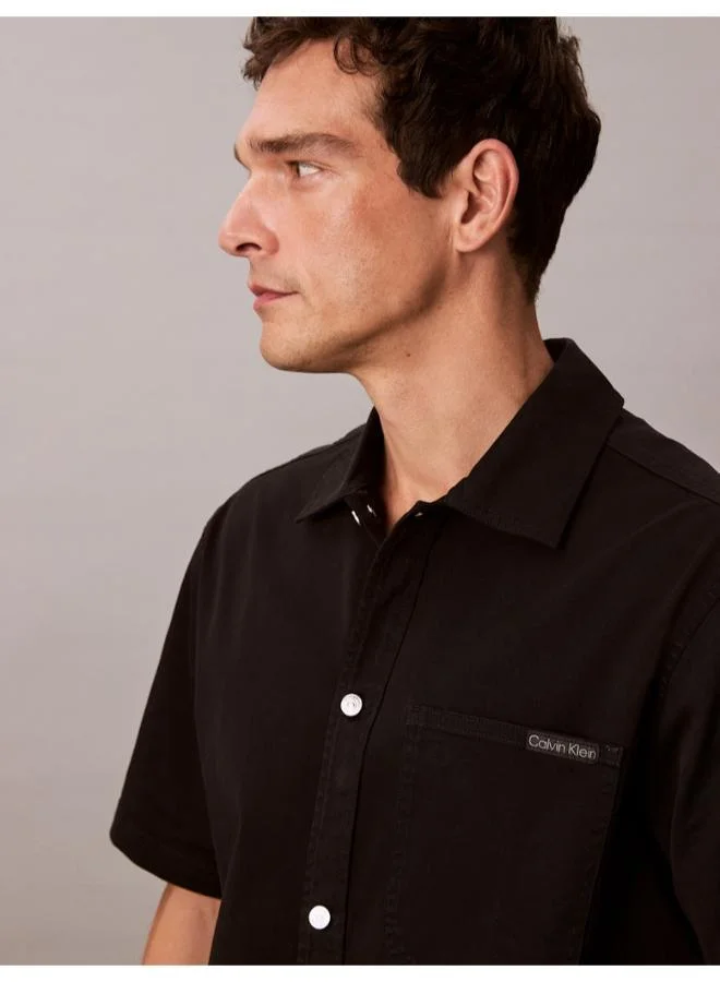 Calvin Klein Jeans  Relaxed Stretch Cotton Utility Shirt for Men | Best Price UAE