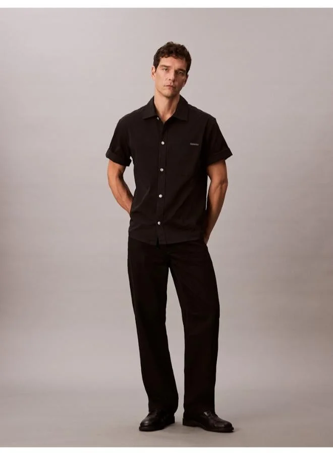 Calvin Klein Jeans  Relaxed Stretch Cotton Utility Shirt for Men | Best Price UAE