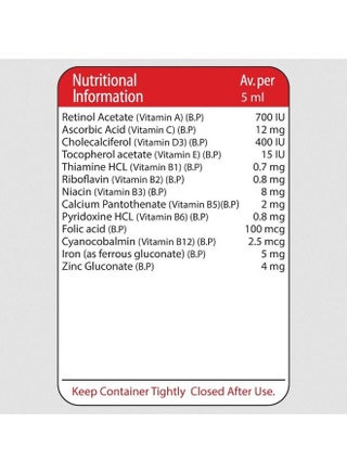 BioGrow - A Complete Multivitamin Syrup for Kids & Teens to Promote Height Growth, Boost Appetite & Provide Immune Support - 13 Essential Nutrients for Healthy Growth & Development (120ml) - view 2