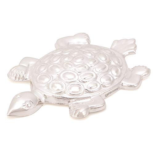 Osasbazaar Pure Silver Turtle Tortoise Kachua for Vastu Feng Shui Good Luck - 97%-99% Pure BIS Hallmarked - Image 1