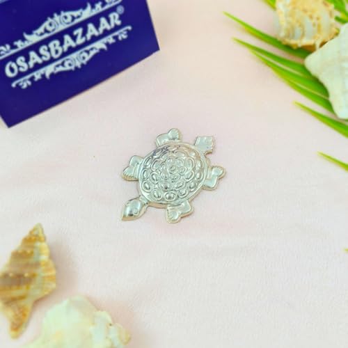 Osasbazaar Pure Silver Turtle Tortoise Kachua for Vastu Feng Shui Good Luck - 97%-99% Pure BIS Hallmarked - Image 2