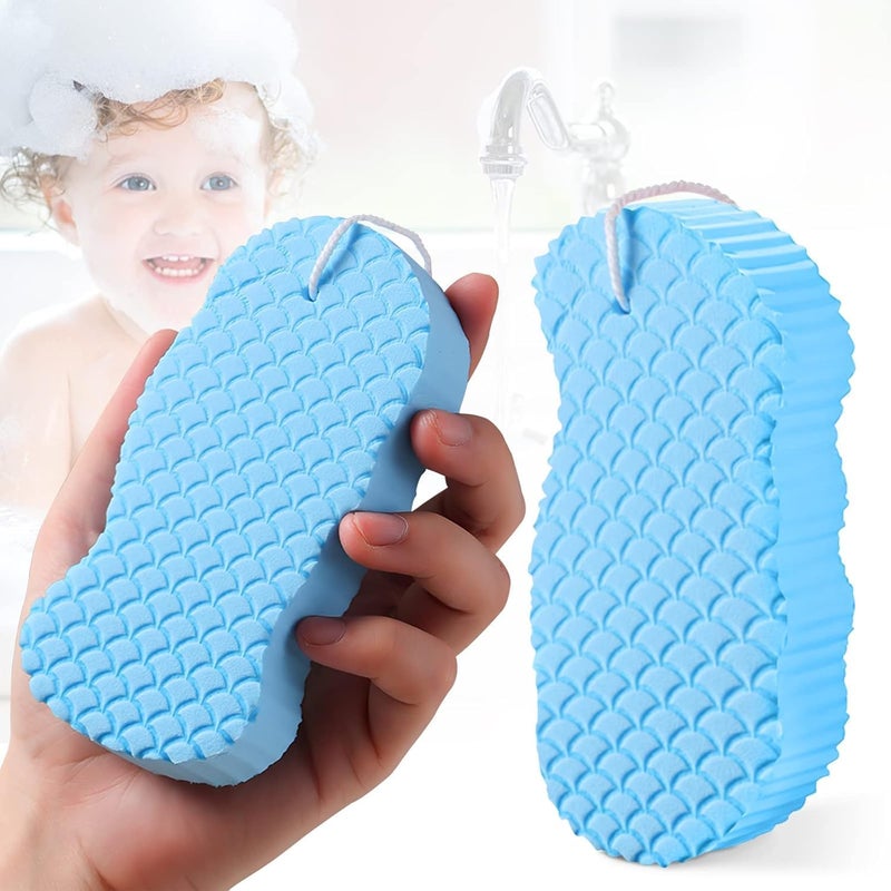 CLICKSWIFT CLICKSWIFT Body Scrubber Exfoliating 3D Bath Sponge Ultra Soft Exfoliating Sponge Reusable Dead Skin Remover for Body for Adult Kids 2Pcs Multicolor  - Image 1