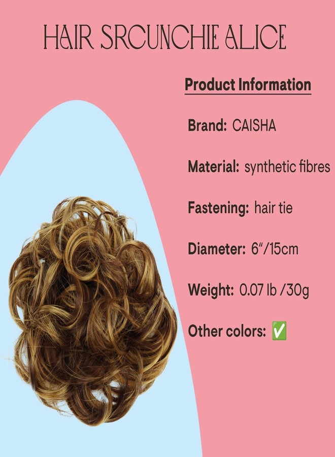 CAISHA Messy Scrunchie Bun Voluminous Wavy Hairpiece Heat-resistant Synthetic Fibres Brown Mix G31A - Image 2