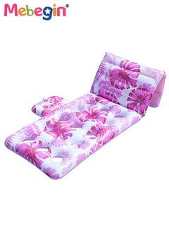 MEBEGIN Inflatable Pool Floats, Creative Loungers with Cup Holder, Tanning Bed with Adjustable Backrest, Pool Floaties Rafts for Adults, Large Size Lake Lounge, Multifuctional Pool Toys, Suitable for Swimming Pool, Seashore and Summer Beach Party, 180*90cm  - Image 2