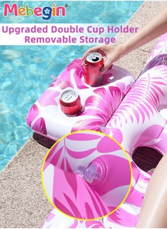 MEBEGIN Inflatable Pool Floats, Creative Loungers with Cup Holder, Tanning Bed with Adjustable Backrest, Pool Floaties Rafts for Adults, Large Size Lake Lounge, Multifuctional Pool Toys, Suitable for Swimming Pool, Seashore and Summer Beach Party, 180*90cm  - Image 4
