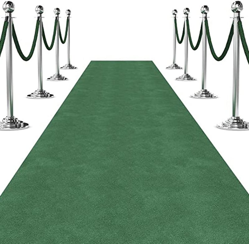Rope barrier, Crowd Control Ropes Barrier 2 Pack Velvet Rope for Grand Openings, Stanchion Hanging with Hooks(Green,10ft/305cm) - Image 5