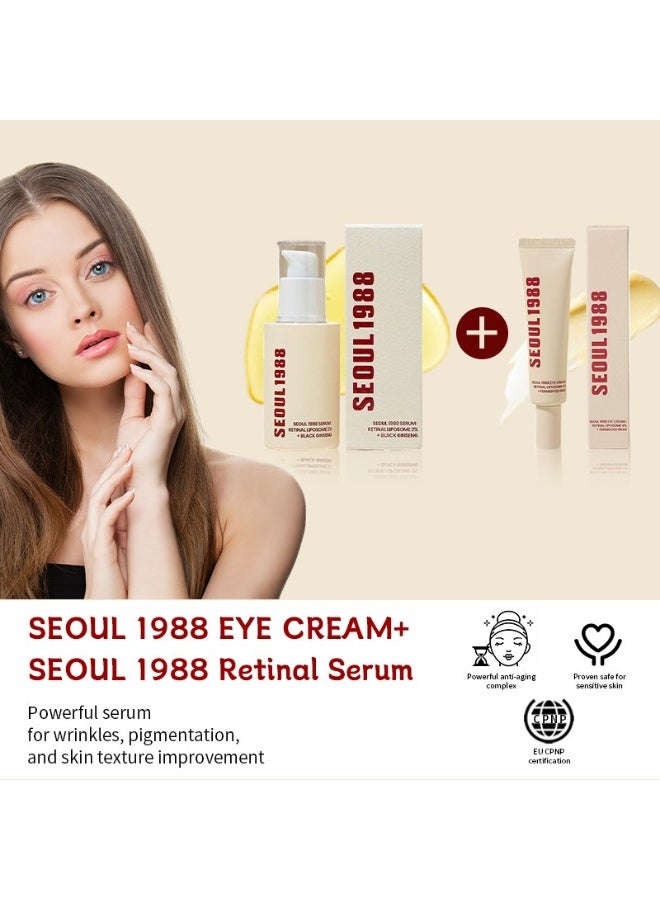 K-SECRET Seoul 1988 Anti-Aging Skincare – Retinal Liposome Serum + Eye Cream, Korean Formula(Packaging May Vary) - Image 1
