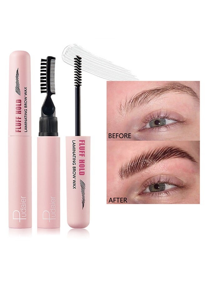 pudaier Laminating Brow Wax- Fluffy Brows Clear Brow Gel, No Sticky,Long Lasting Eyebrow Setting Gel,Healthy Waterproof Eyebrow Gel Brow Lamination Effect 8g  - Image 1