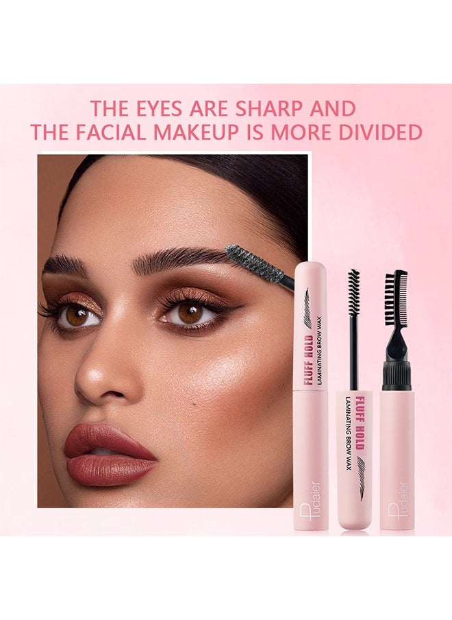 pudaier Laminating Brow Wax- Fluffy Brows Clear Brow Gel, No Sticky,Long Lasting Eyebrow Setting Gel,Healthy Waterproof Eyebrow Gel Brow Lamination Effect 8g  - Image 2