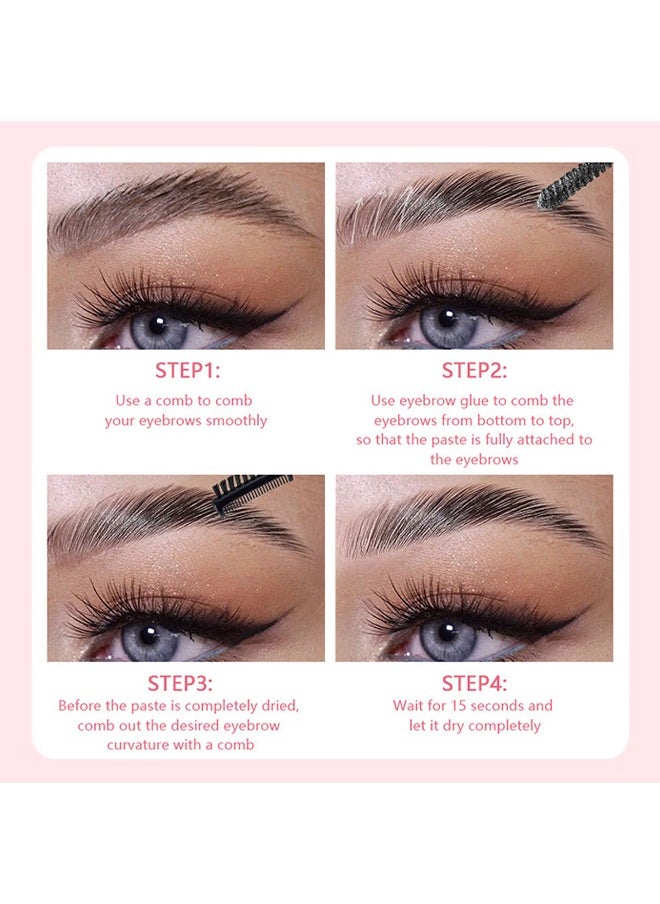 pudaier - Laminating Brow Wax- Fluffy Brows Clear Brow Gel, No Sticky,Long Lasting Eyebrow Setting Gel,Healthy Waterproof Eyebrow Gel Brow Lamination Effect 8g - Image 1