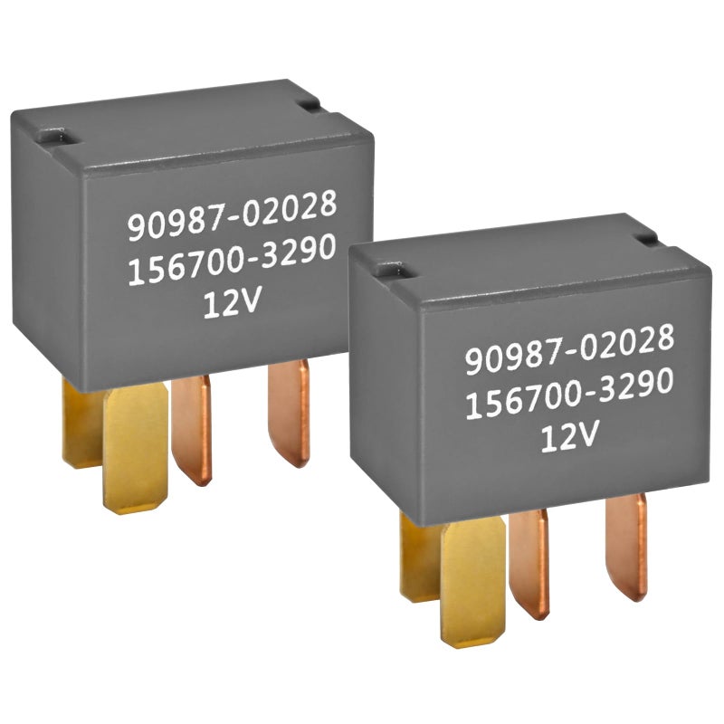 Casalytics Relay 9098702028 Pack of 2 12VDC 30A 4Pin AC Automotive Relay for 1997Up Toyota Vehicles - Image 3