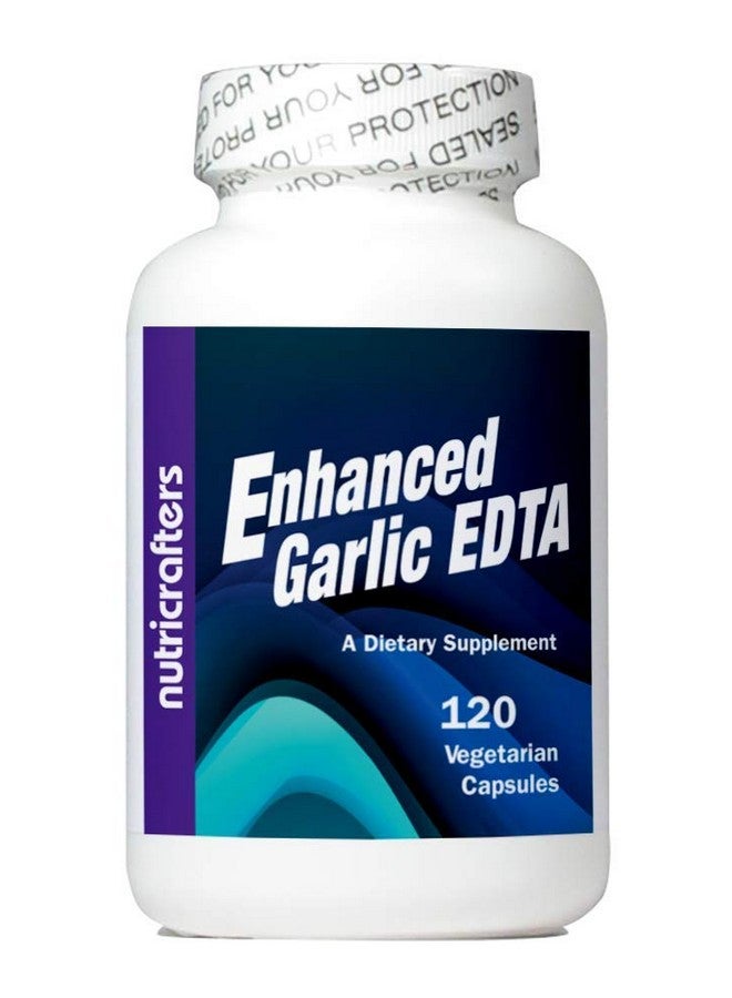 NutriCrafters NutriCrafters Enhanced Garlic EDTA 120 Capsules - 1000mg High Potency Calcium Disodium EDTA Formula - No Magnesium Sterate or Aluminum Containing Zeolite - 1 Bottle of 120 Capsules - Image 1