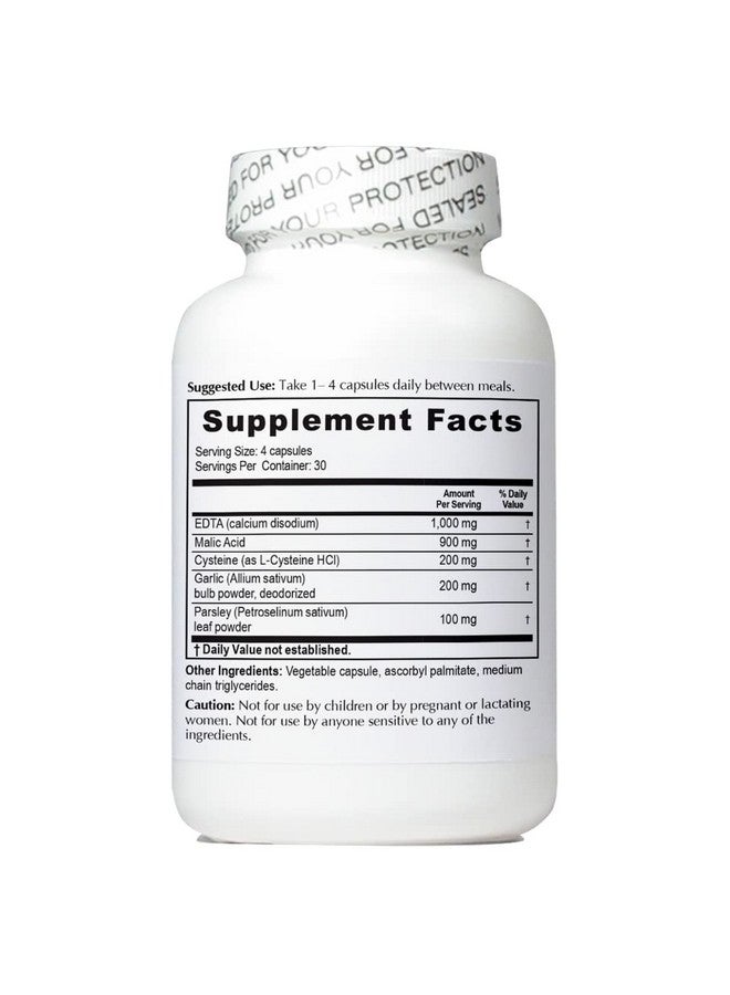 NutriCrafters NutriCrafters Enhanced Garlic EDTA 120 Capsules - 1000mg High Potency Calcium Disodium EDTA Formula - No Magnesium Sterate or Aluminum Containing Zeolite - 1 Bottle of 120 Capsules - Image 2