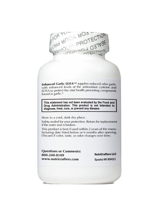 NutriCrafters NutriCrafters Enhanced Garlic EDTA 120 Capsules - 1000mg High Potency Calcium Disodium EDTA Formula - No Magnesium Sterate or Aluminum Containing Zeolite - 1 Bottle of 120 Capsules - Image 3