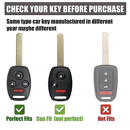 Gematay for Honda Key Fob Cover with Keychain Lanyard, Key Fob Protector Compatible with Honda 2003-2012 Accord / 2006-2013 Civic EX / 2009-2015 Pilot /2005-2006 CR-V Smart Key Case Holder - Image 2