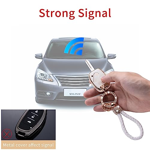 Gematay for Honda Key Fob Cover with Keychain Lanyard, Key Fob Protector Compatible with Honda 2003-2012 Accord / 2006-2013 Civic EX / 2009-2015 Pilot /2005-2006 CR-V Smart Key Case Holder - Image 3