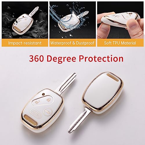 Gematay for Honda Key Fob Cover with Keychain Lanyard, Key Fob Protector Compatible with Honda 2003-2012 Accord / 2006-2013 Civic EX / 2009-2015 Pilot /2005-2006 CR-V Smart Key Case Holder - Image 4
