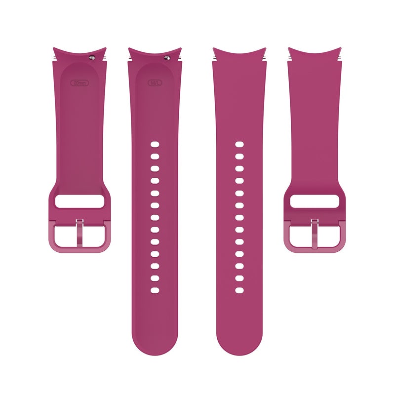 Replacement Strap For Samung Galaxy Watch4 40mm / 44mm Silicone Flat Buckle Watch Band(Wine Red) - Image 2