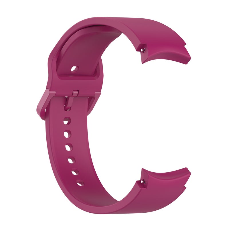 Replacement Strap For Samung Galaxy Watch4 40mm / 44mm Silicone Flat Buckle Watch Band(Wine Red) - Image 3