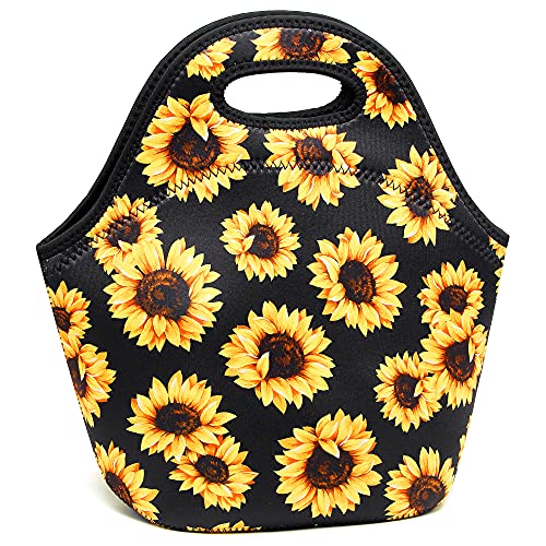 YOUBDM Neoprene Lunch Bags Thermal Insulated Lunch Tote Bag Reusable Washable Neoprene Picnic Bag for Women Men - Image 1