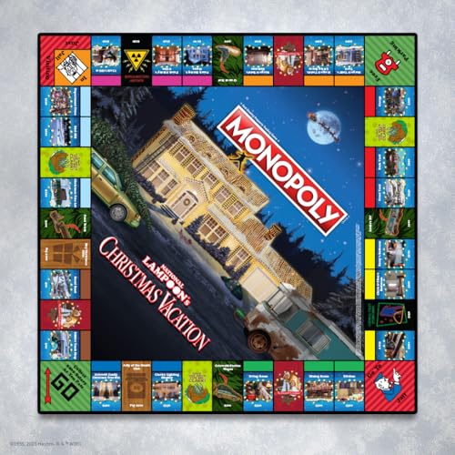 USAopoly Monopoly National Lampoons Christmas Vacation, Featuring Themed Tokens Squirrel, Egg Nog Glass, Chainsaw & More, 2-6 Players, Ages 15+, Play Time 60+, Officially Licensed National Lampoons Board Game - Image 2
