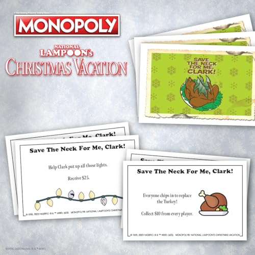 USAopoly Monopoly National Lampoons Christmas Vacation, Featuring Themed Tokens Squirrel, Egg Nog Glass, Chainsaw & More, 2-6 Players, Ages 15+, Play Time 60+, Officially Licensed National Lampoons Board Game - Image 5