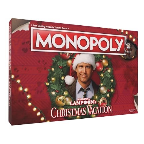 USAopoly Monopoly National Lampoons Christmas Vacation, Featuring Themed Tokens Squirrel, Egg Nog Glass, Chainsaw & More, 2-6 Players, Ages 15+, Play Time 60+, Officially Licensed National Lampoons Board Game - Image 1
