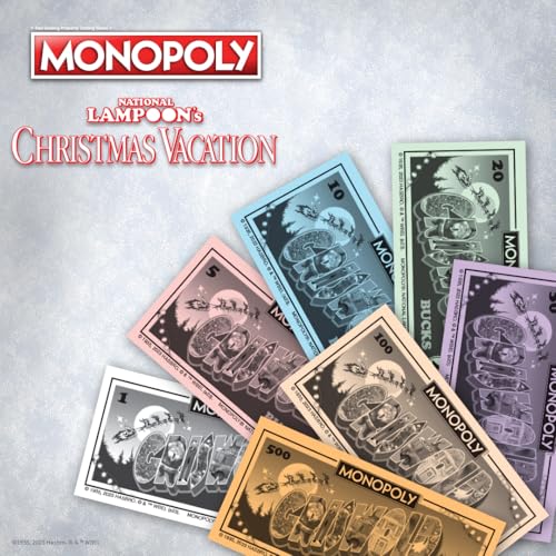 USAopoly Monopoly National Lampoons Christmas Vacation, Featuring Themed Tokens Squirrel, Egg Nog Glass, Chainsaw & More, 2-6 Players, Ages 15+, Play Time 60+, Officially Licensed National Lampoons Board Game - Image 4