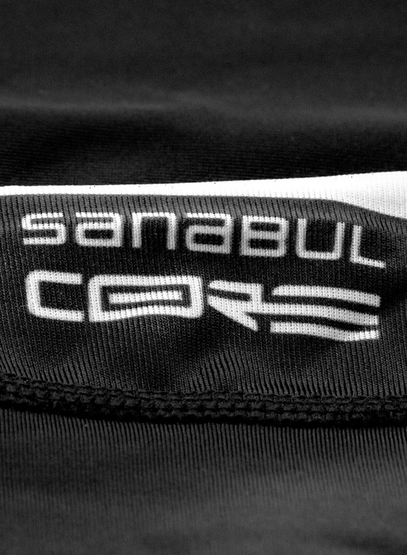 Sanabul  Sanabul Core Short Sleeve Rash Guard – Quick Dry Compression Shirt for Men,  Black With White Stripes, X-LARGE - Image 4