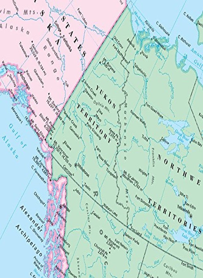 Cool Owl Maps CoolOwlMaps North America Continent Wall Map Poster - Rolled (Laminated 24x32) - Image 3