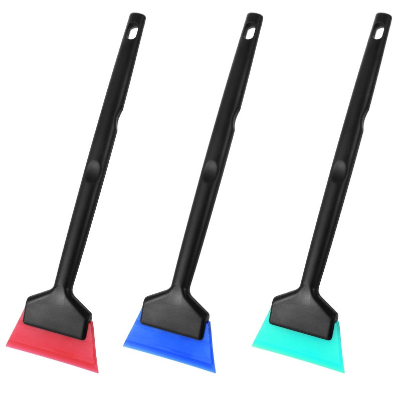 Quilax 3Pcs Window Tint Squeegee Rubber Mini Squeegee with Anti Slip Handle All Purpose Vinyl Wrap Tool Kit for Car Corner Window Windshield Glass Mirror - Image 3