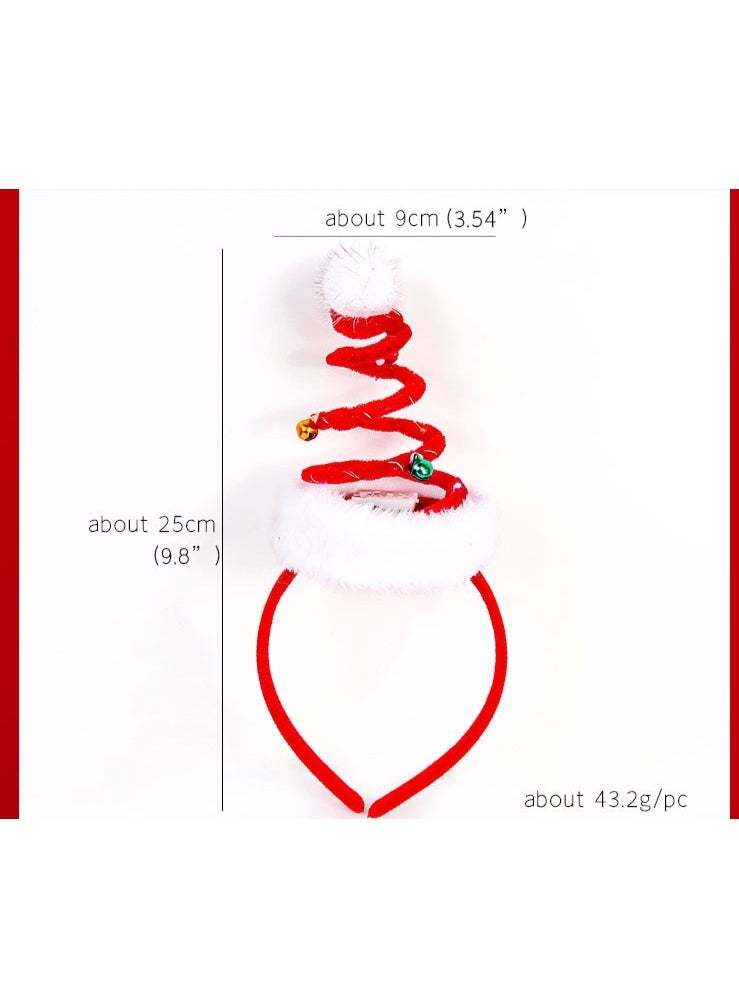 2 set of Christmas themed headbands with red and green color,  Mini Christmas Headbands with LED Lights, Waterproof Battery Powered for Outdoor Yard Christmas Tree Party Decoration, Christmas Party Favors - Image 3
