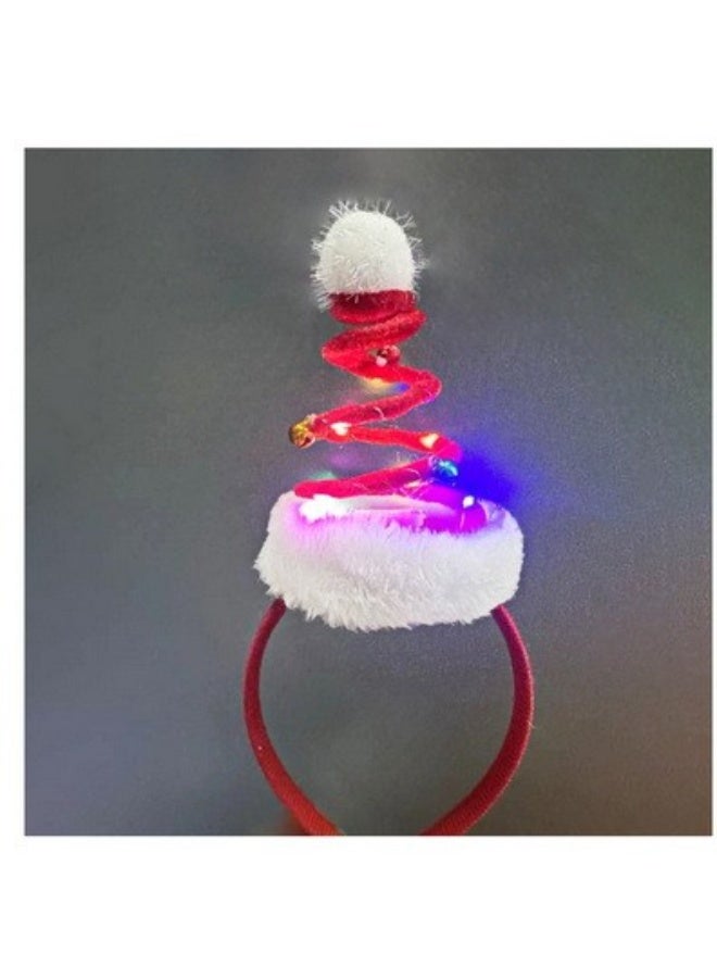 2 set of Christmas themed headbands with red and green color,  Mini Christmas Headbands with LED Lights, Waterproof Battery Powered for Outdoor Yard Christmas Tree Party Decoration, Christmas Party Favors - Image 5