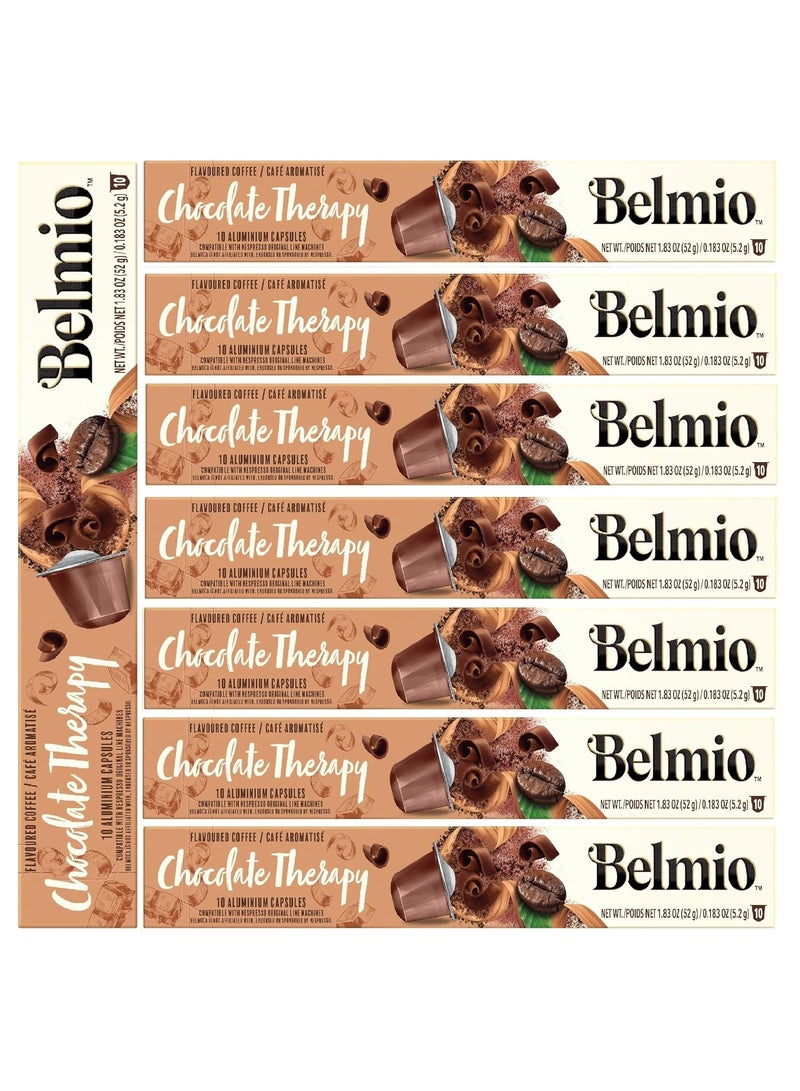 Belmio Chocolate Therapy Coffee Capsules Pack of 8-Compatible with Nespresso Original Line MachineBelmio Chocolate Therapy Coffee Capsules Pack of 8, Compatible with Nespresso Original Line Machine - Image 1