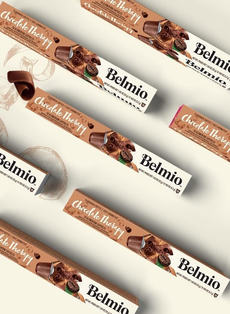 Belmio Chocolate Therapy Coffee Capsules Pack of 8-Compatible with Nespresso Original Line MachineBelmio Chocolate Therapy Coffee Capsules Pack of 8, Compatible with Nespresso Original Line Machine - Image 3