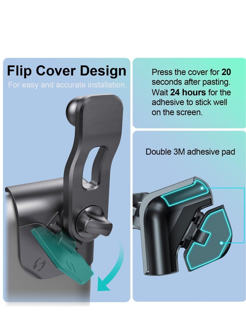 Captaintech Tesla Phone Mount for Model 3 / Y Accessories Magnetic Car Phone Holder Flip Cover Design 360° Free Rotation for iPhone 14 13 12 Pro Max Mini All Phones - Image 2