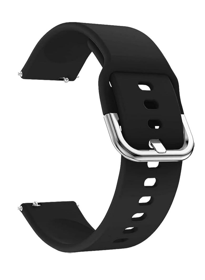 22mm Silicone Strap Compatible with Samsung Galaxy Watch 3 45mm / Gear S3 / Huawei GT3 46mm / GT2E / Pro / GT3 GT2 46mm / Honor Magic Watch 2 46mm / Amazfit GTR4 / GTR3 - Image 1