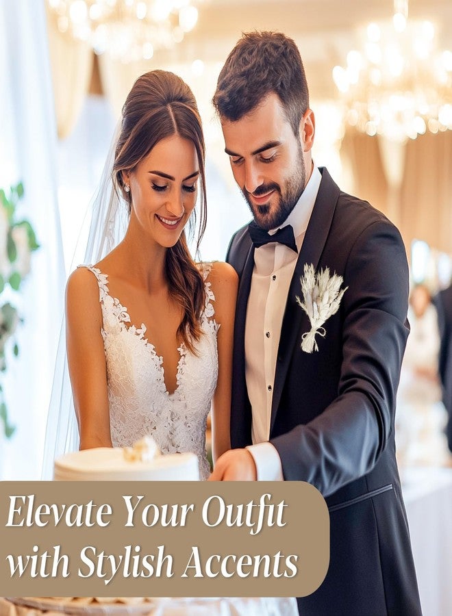 Rainflow باقة زهور مجففة صغيرة من رين فلو - عبوة من 4 قطع، زهور مجففة طبيعية، زينة حفلات الزهور، باقة زهور مجففة للأعمال اليدوية، زينة حفلات الزفاف، ديكور بوهيمي، مزهرية، زينة طاولة مركزية، حفلة، زهرة العروة، اصنعها بنفسك - Image 5