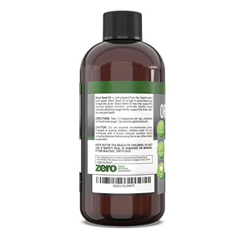NutriONN Organic Black Seed Oil - USDA Certified Organic Black Cumin Seed Oil Liquid – High Thymoquinone Content – Non-GMO and Cold-Pressed – Rich Source of Omega-6 & Omega-9 Fatty Acids - 8 Oz - Image 4
