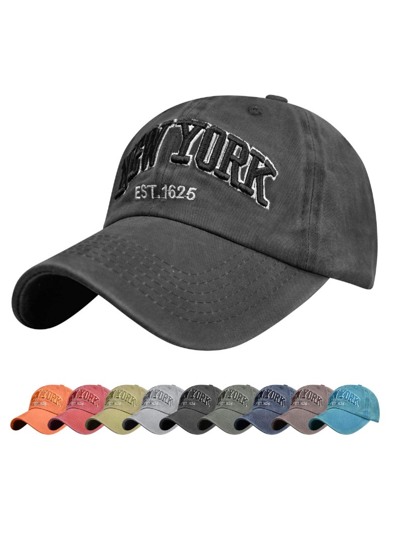 Excefore Classic Baseball Cap, Embroidery Adjustable Cotton Summer Sun Hat, Sports Unisex Baseball Cap - Image 1